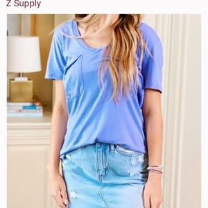 Z Supply Washed Indigo Pocket Tee